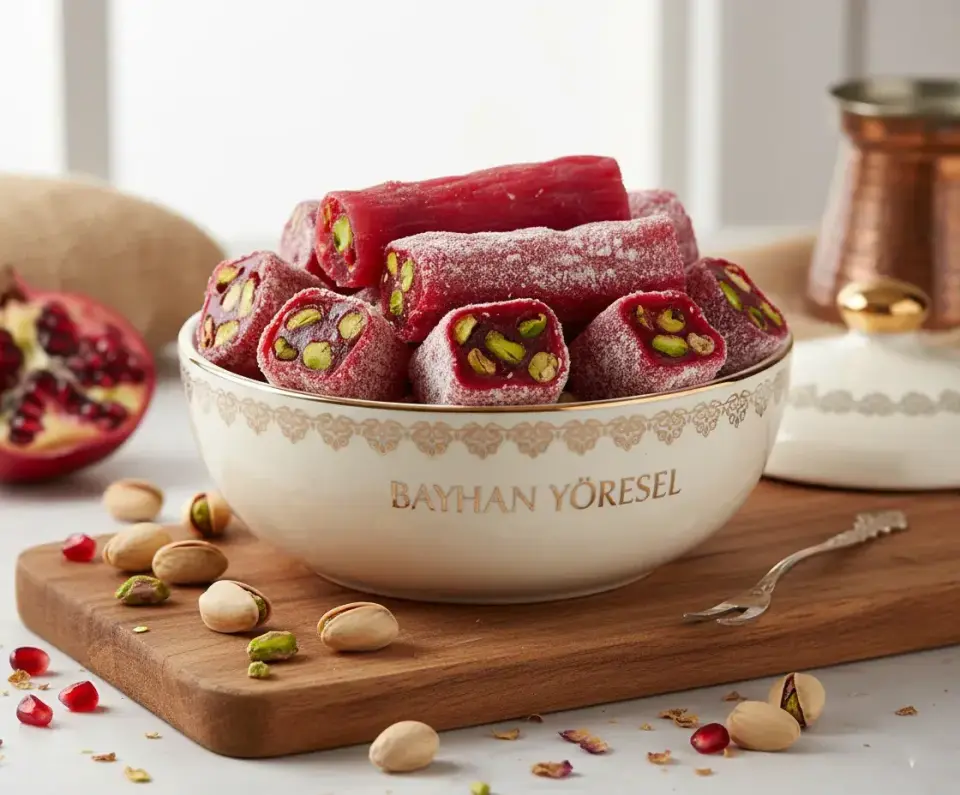 Nar Aromalı Fıstıklı Lokum