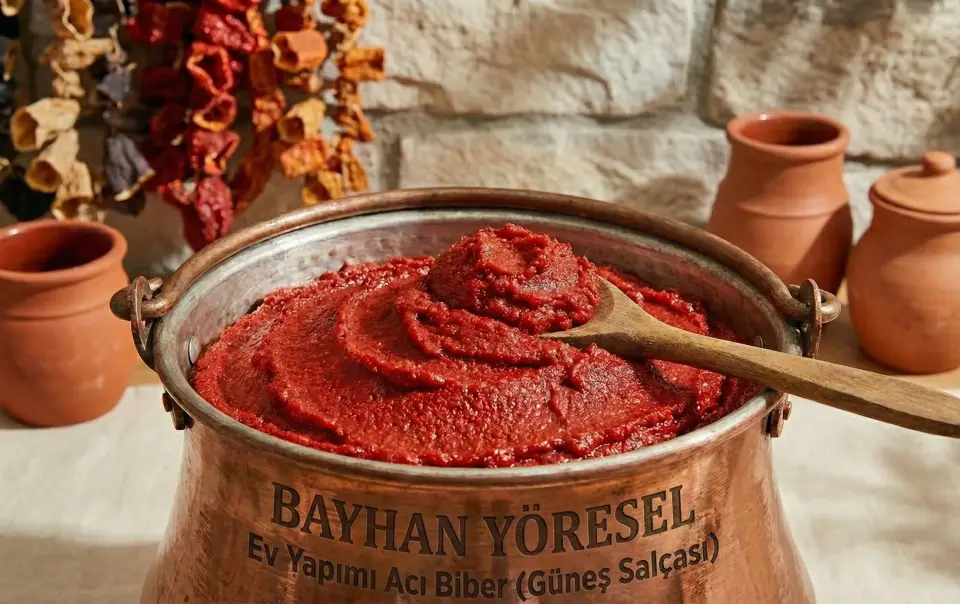 Ev Yapımı Acı Biber (Güneş Salçası)