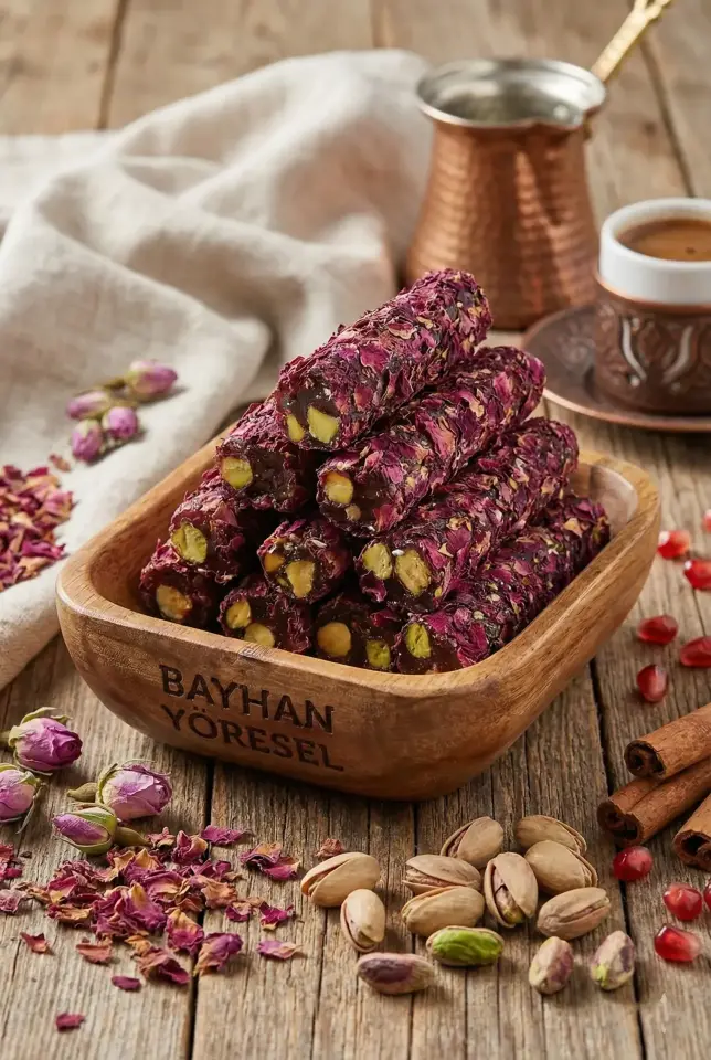 Güllü Fıstıklı Lokum